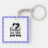 Minimalistische 'Dog Mum' Acryl Sleutelhanger (Achterkant)