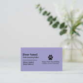 Minimalistische Dog Paw Print Dog Walker Visitekaa Visitekaartje (Staand voorkant)