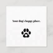 Minimalistische Dog Walker Visitekaartje met hartp (Achterkant)