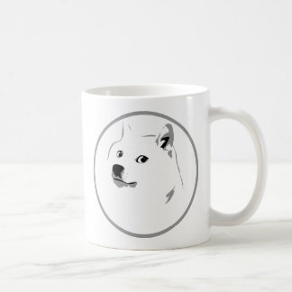 Minimalistische dogecoin print koffiemok