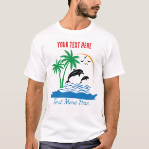 Minimalistische dolfijnlijn kunst – Elegant oceand T-shirt
