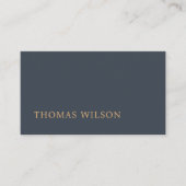 Minimalistische Donkerblauw Bruin Consultant Visitekaartje (Voorkant)