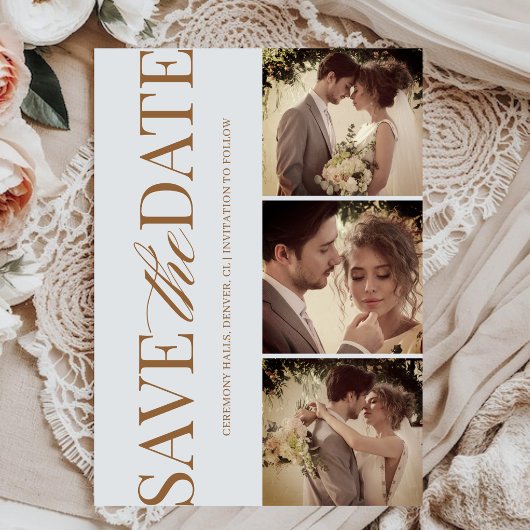 Minimalistische Donkerbruine Elegante Save The Dat Date