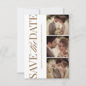 Minimalistische Donkerbruine Elegante Save The Dat Date (Voorkant)