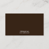 Minimalistische Donkerbruine Paarden Foto's Equine Visitekaartje (Achterkant)