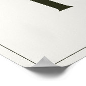 Minimalistische donkere dennengroene "HO HO HO" gr Poster (Hoek)