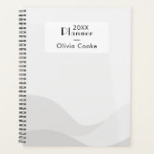 Minimalistische donkere jaarlijkse planner met aan (Voorkant)