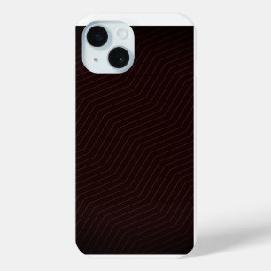 Minimalistische Donkere Mocha Bruin Espresso Zig iPhone 15 Case