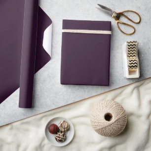 Minimalistische donkere tamarinde violet paarse ef cadeaupapier