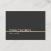 Minimalistische Donkergrijze Faux Copper Line Atto Visitekaartje (Voorkant)