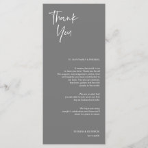 Minimalistische donkergrijze kaart voor tafelkaart