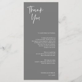 Minimalistische donkergrijze kaart voor tafelkaart