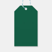 Minimalistische donkergroene afstudeerfeest bedank cadeaulabel (Achterkant)