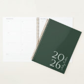 Minimalistische Donkergroene Custom Persoonlijk Ma Planner (Display)
