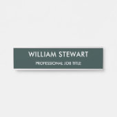 Minimalistische donkergroene medewerkers deurbord deurbordje (Voorkant)