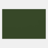 Minimalistische, donkergroene papierbladen voor he inpakpapier vel (Voorkant)