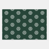 Minimalistische donkergroene snoepriet santa sneeu inpakpapier vel (Voorkant 2)