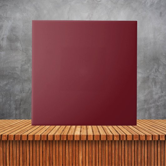 Minimalistische donkerrode effen kleur tegeltje