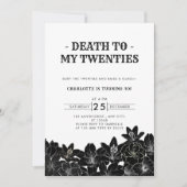 Minimalistische Dood aan Mijn Twenties 30ste Verja Kaart (Voorkant)