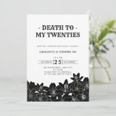 Minimalistische Dood aan Mijn Twenties 30ste Verja Kaart (Staand voorkant)