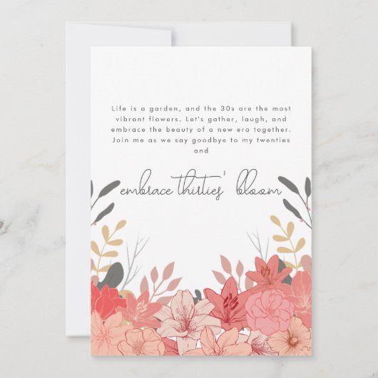 Minimalistische Dood aan Mijn Twenties 30ste Verja Kaart (Achterkant)