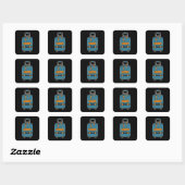 Minimalistische Doodle Bagage Vierkante Sticker (Vel)