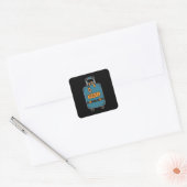 Minimalistische Doodle Bagage Vierkante Sticker (Envelop)
