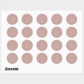 Minimalistische doop Eenvoudig Cross Pink Ronde Sticker (Vel)