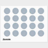 Minimalistische doop Eenvoudig Kruis Blauw Ronde Sticker (Vel)