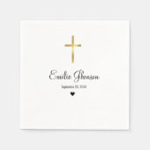 Minimalistische doop, eerste communiebevestiging servet (Voorkant)