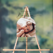 Minimalistische doop Foto boog Welkom Acryl Teken Bord (Neutraal)