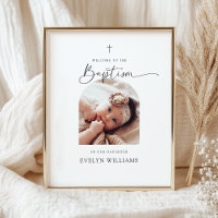 Minimalistische doop Photo Arch Welkom Poster