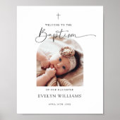 Minimalistische doop Photo Arch Welkom Poster (Voorkant)