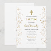 Minimalistische doop Spaans Kaart (Voorkant / Achterkant)