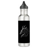 Minimalistische draak, gepersonaliseerd waterfles  (Rechts)