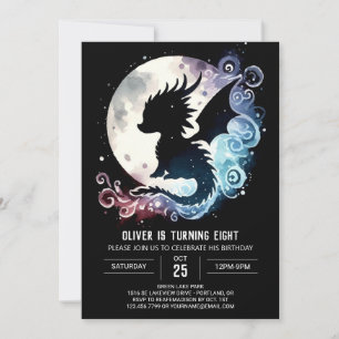 Minimalistische Dragon verjaardagskinderen Kaart
