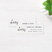 Minimalistische drankkaart trouwbar kaarten mini visitekaartjes (Bureau)