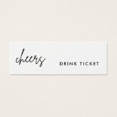 Minimalistische drankkaart trouwbar kaarten mini visitekaartjes (Voorkant)