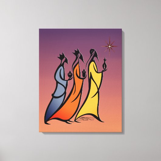 Minimalistische Drie Wijzen Canvas Afdruk (Voorkant)
