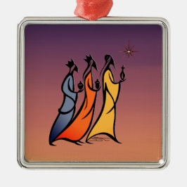 Minimalistische Drie Wijzen Metalen Ornament