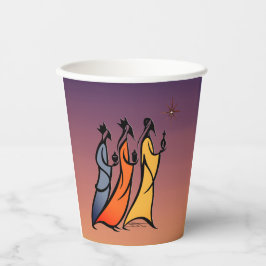 Minimalistische Drie Wijzen Papieren Bekers
