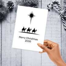 Minimalistische Drie Wijzen Ster Kerk Kerstmis