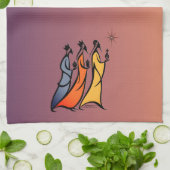 Minimalistische Drie Wijzen Theedoek (Gevouwen)