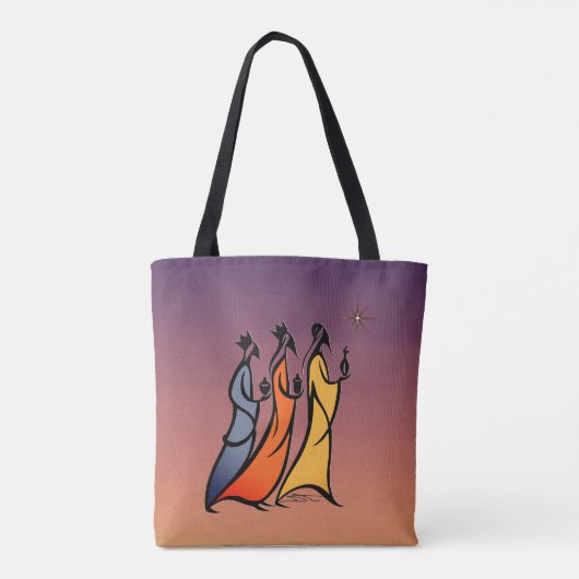 Minimalistische Drie Wijzen Tote Bag (Achterkant)