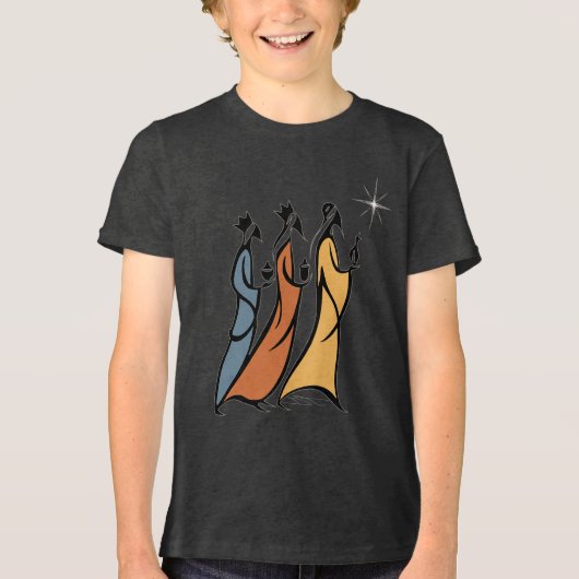 Minimalistische Drie Wijzen Tri-Blend Shirt (Voorkant)