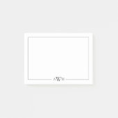 Minimalistische Driedelige Monogram Post-it® Notes (Voorkant)