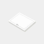 Minimalistische Driedelige Monogram Post-it® Notes (Schuin)