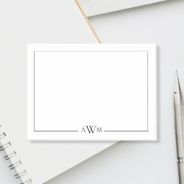 Minimalistische Driedelige Monogram Post-it® Notes