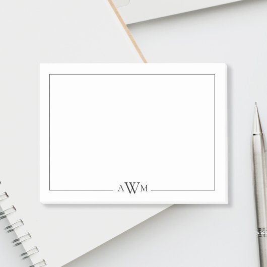 Minimalistische Driedelige Monogram Post-it® Notes