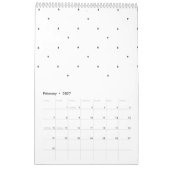 Minimalistische driehoek patroon hangmap set kalender (Feb 2027)